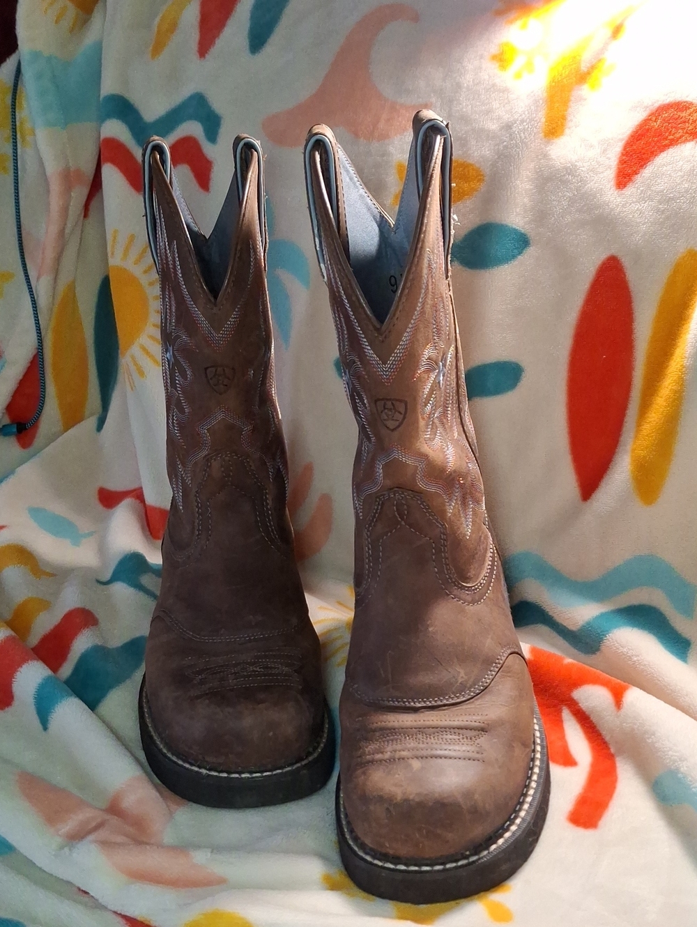 Ariat Brown Leather Women's Western Pull-On Boots
